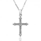 Corrente com crucifico com strass