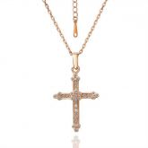 Corrente com crucifico com strass